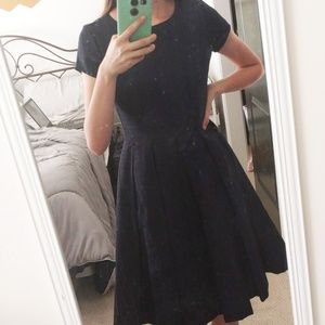 Navy Blue Midi Dress